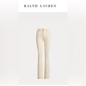 Ralph Lauren Women's Straight Leg Cream Coated Jeans